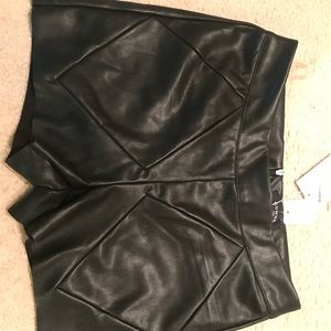 Leather shorts